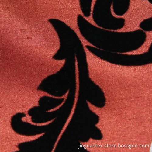 Polyester flocking shantung fabric dupion slub slubbed fabric,used for curtain hometextile